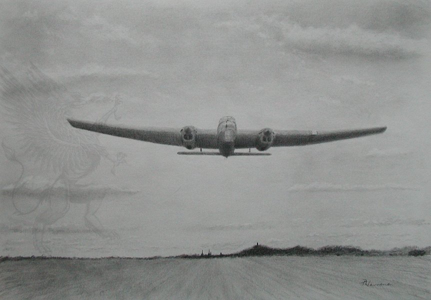 Low over Forres, 'D Flight' Whitley Mk V.