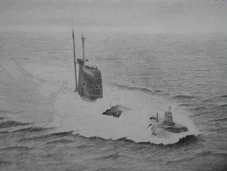 Russian Diesel Submarine, Project 641, 'Foxtrot'-'Med Bound'.