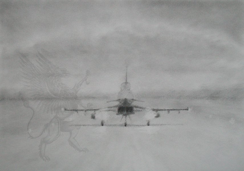 Typhoon in the haze,  lining up.