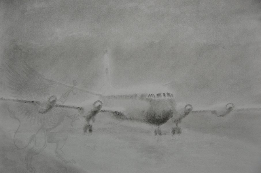 Vickers Vanguard, rainy day at Glasgow.